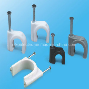 Porcelain White Circle Cable Clips
